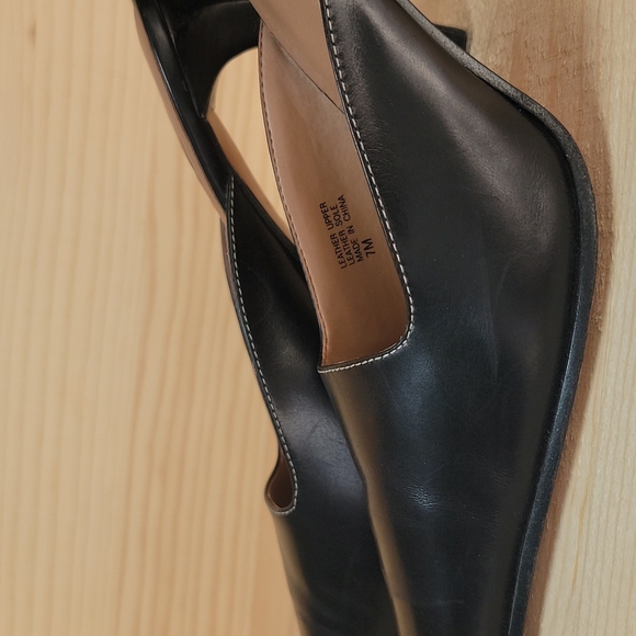 Joan and David sz 7 black leather shoes - Picture 5 of 7